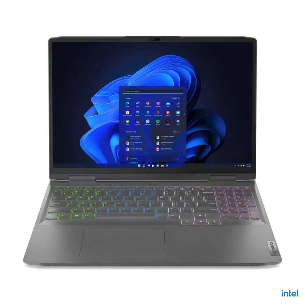 لابتوب الألعاب LENOVO LOQ 16IRH8 - شاشة 16 بوصة 2.5K WQXGA IPS 100% SRGB - RTX 4060 8GB DDR6 - 165HZ