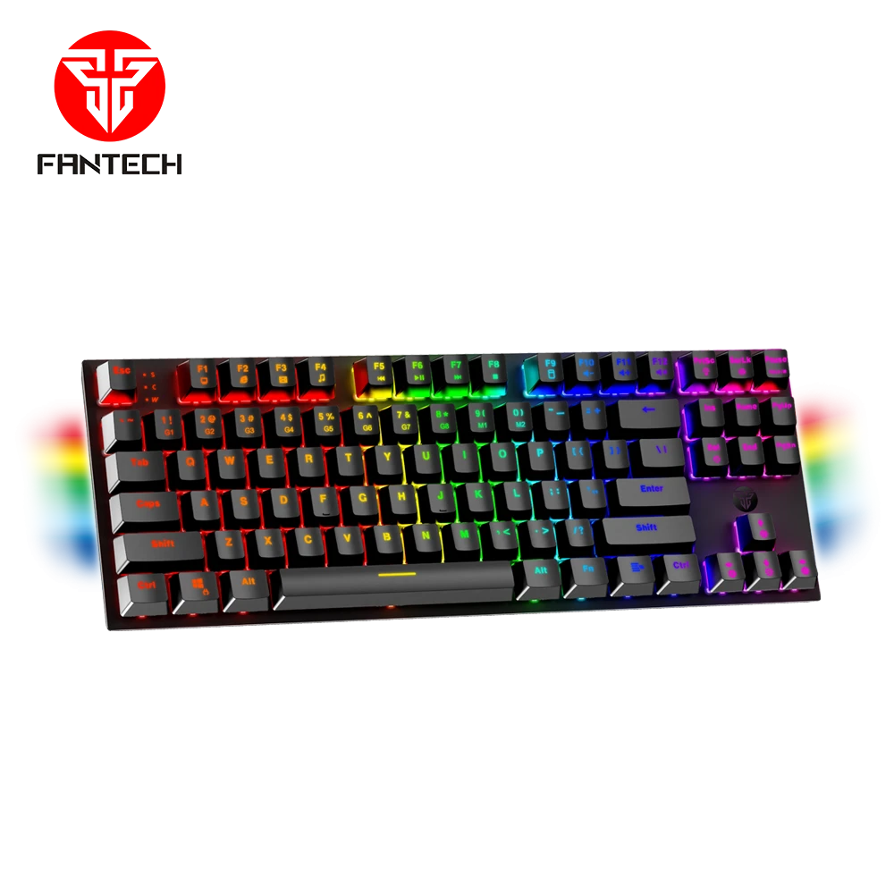 لوحة مفاتيح ميكانيكية FANTECH MAXFIT87 MK856 RGB بمفتاح أزرق