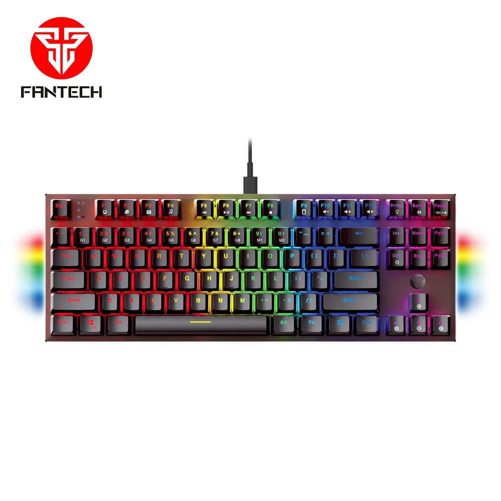 لوحة مفاتيح ميكانيكية FANTECH MAXFIT87 MK856 RGB بمفتاح أزرق