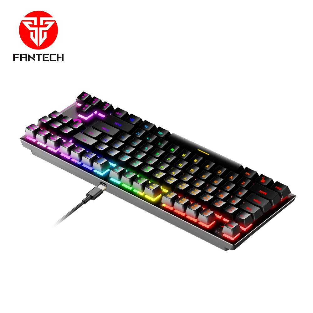 لوحة مفاتيح ميكانيكية FANTECH MAXFIT87 MK856 RGB بمفتاح أزرق