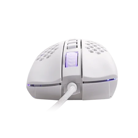 ماوس ألعاب Redragon M808 Storm White خفيف الوزن RGB، 85 جرامًا، هيكل قرص العسل فائق الخفة - مستشعر بصري 12400 نقطة في البوصة