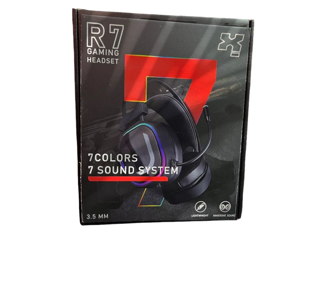 FEEX R7 RGB GAMING HEADSET, 7 COLORS 7 SOUND SYSTEM