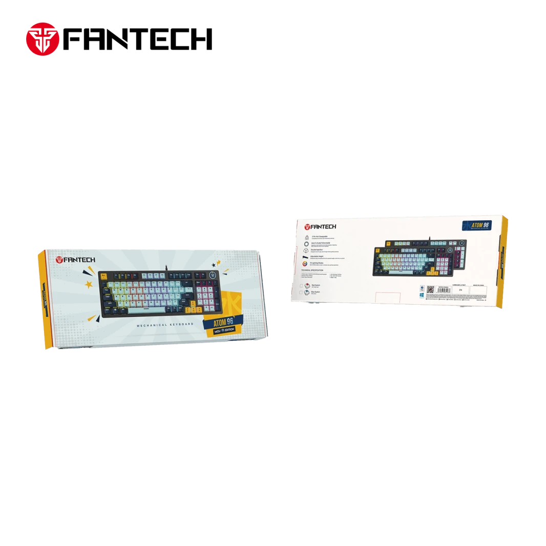 لوحة مفاتيح الألعاب الميكانيكية FANTECH ATOM96 MK890V2 – سلسلة MIZU باللون الأزرق السماوي