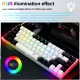 لوحة مفاتيح ألعاب ميكانيكية صغيرة USB RGB من REDRAGON TS68-B مزودة بمفتاح أحمر وأزرق و68 مفتاحًا للكمبيوتر الشخصي والكمبيوتر المحمول