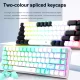 لوحة مفاتيح ألعاب ميكانيكية صغيرة USB RGB من REDRAGON TS68-B مزودة بمفتاح أحمر وأزرق و68 مفتاحًا للكمبيوتر الشخصي والكمبيوتر المحمول