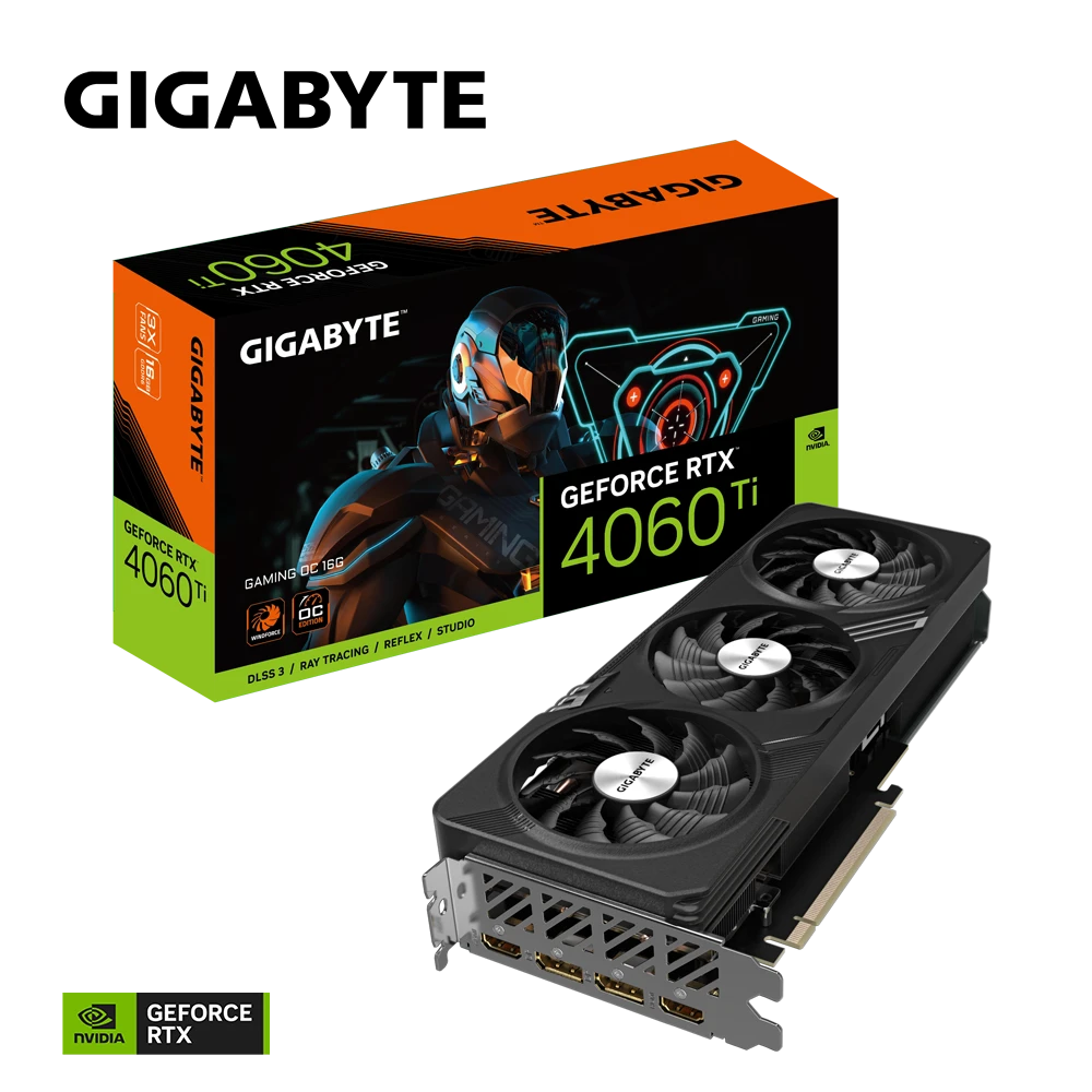 GIGABYTE GEFORCE RTX 4060 TI Gaming OC 8G CARTER ، 3x Windforce Card