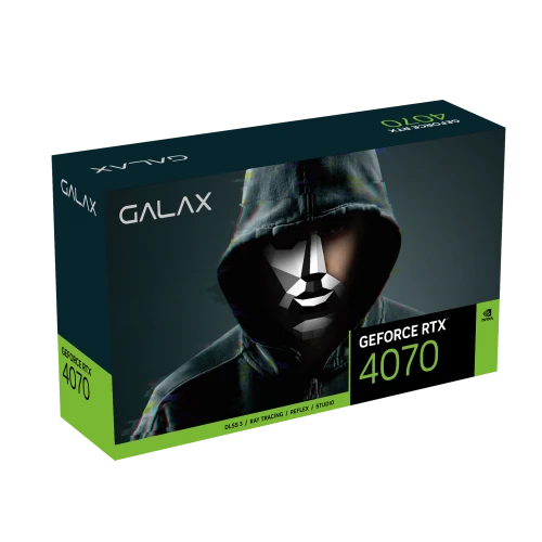 Galax Geforce RTX 4070 1-CLICK OC 2X ، 2x Wings 2.0 Fans ، DLSS 3.0 ، Ray Tracing ، 12GB 192bit 504GB/ S GDDR6X ، PCI-E 4.0 ، HDMI 2.1/ DP1.4A