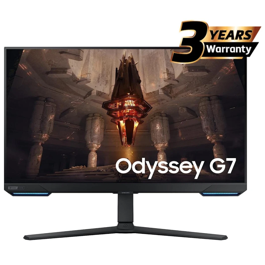 Samsung Odyssey G7 Smart Tizen (BG702) 28 "RGB Flat Monitor IPS 4K UHD 144HZ 1MS (GTG) ، 10Bit ، HDR10+، 90 ٪ DCI Covers