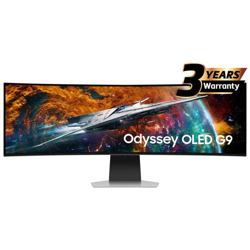 Samsung Odyssey OLED G9 (CG95) 49 "DQHD Curved Smart Gaming Monitor W/ Neo Quantum Proper المتحدثون والموقف المريح