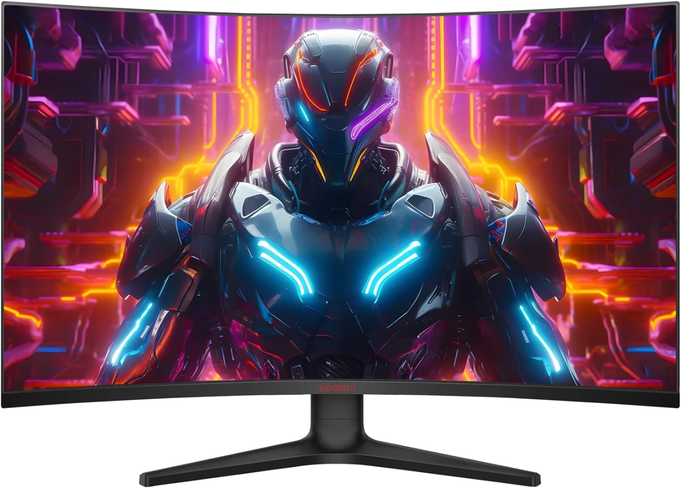 KOORUI 32 inch Curved Gaming Monitor - QHD (2560 x 1440) 2K Display, 170Hz 144Hz Monitor, 1500R Curvature, 1ms, HDR10, Adaptive Sync, Tilt Adjustable, DisplayPort HDMI, Black - GA01