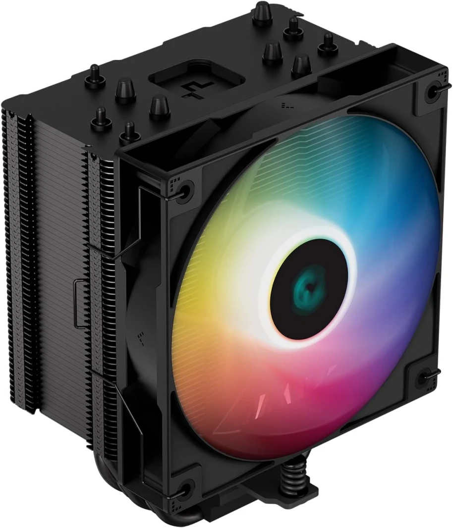 DeepCool Gammaxx Ag500 BK Argb CPU Air Cooler All-Black 240W TDP CPU COWNER 120MM PWM ARGB FAN 1850RPM مستوى الضوضاء الهادئة تحت 29.4dB (A) لـ AMD AM5/AM4 Intel LGA 1700/1200/1150/1150/1155