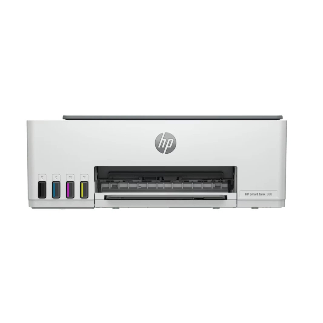 HP Smart Tank 580 All-in-One Printer ، Black & Color Black & Color ، Wi-Fi / Bluetooth ، ما يصل إلى 6000 صفحة سوداء و 8000 صفحة ملونة