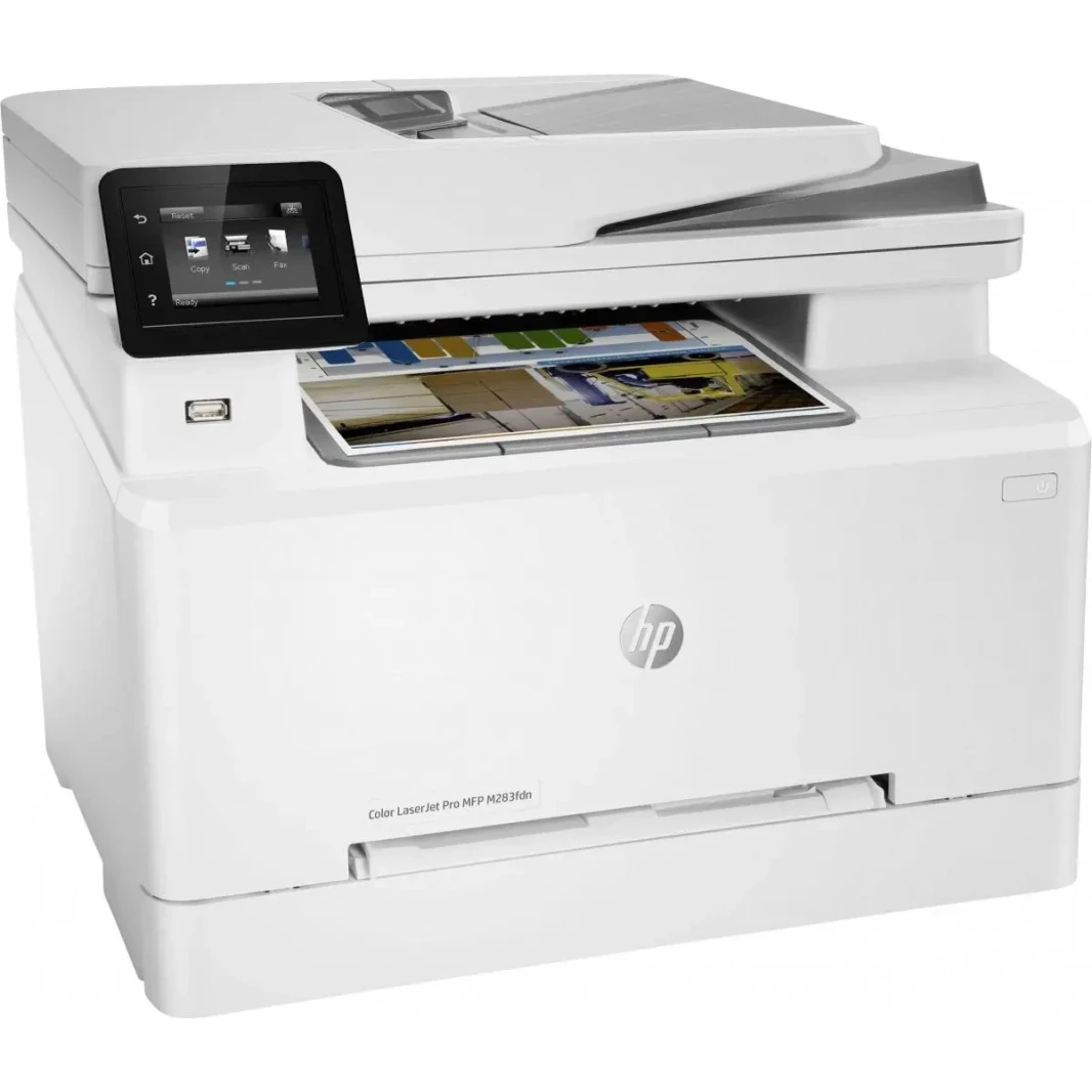 HP Color LaserJet Pro MFP M283FDN All-in-One طابعة مع وحدة تغذية مستندات تلقائية ، طباعة مزدوجة ، جاهزة للشبكة