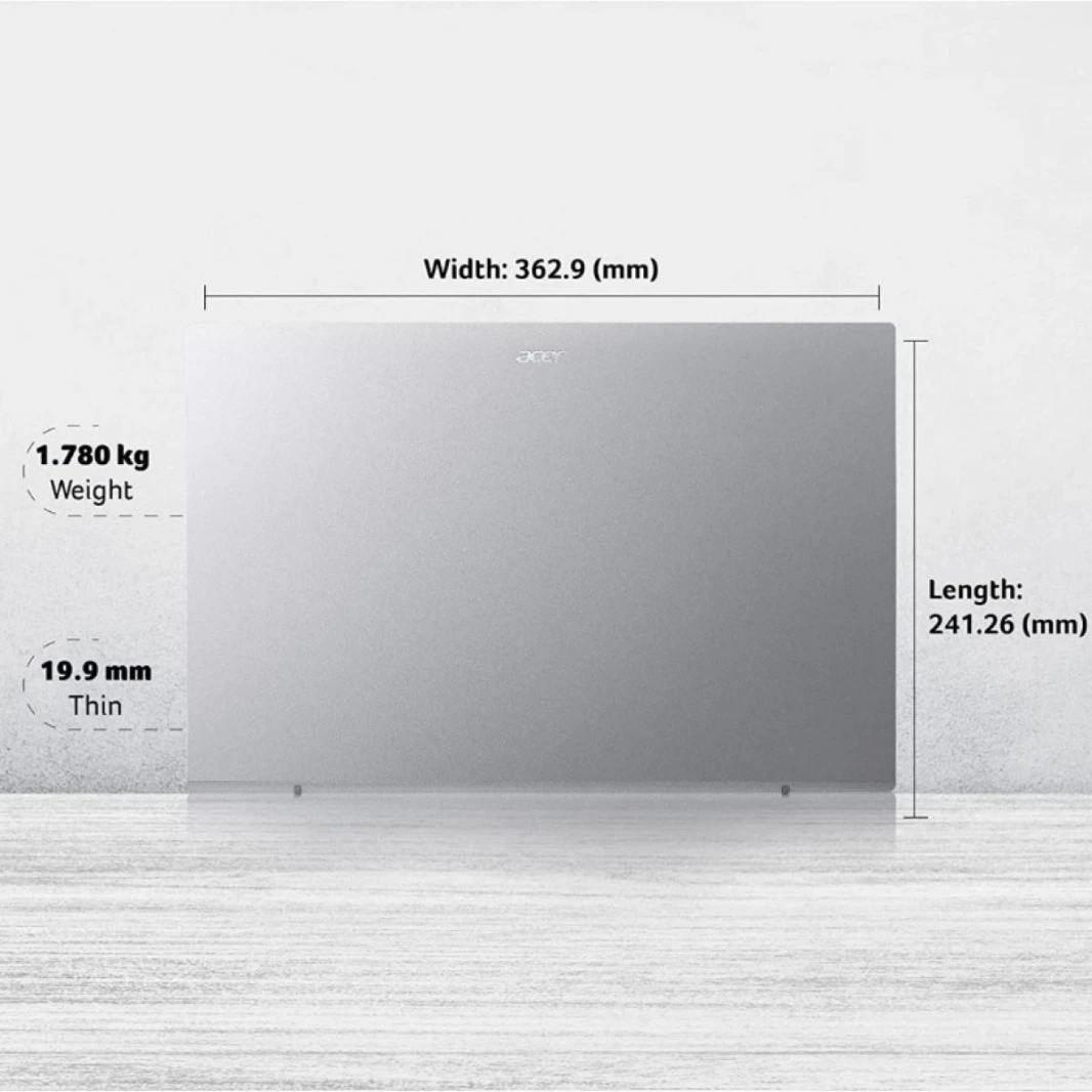 Laptop Acer Aspire 3 A315-59-71  15.6″ Notebook – Full HD – Intel Core i7 -1255U, 8 GB DDR4, 512 GB SSD – Silver | 12th Generation