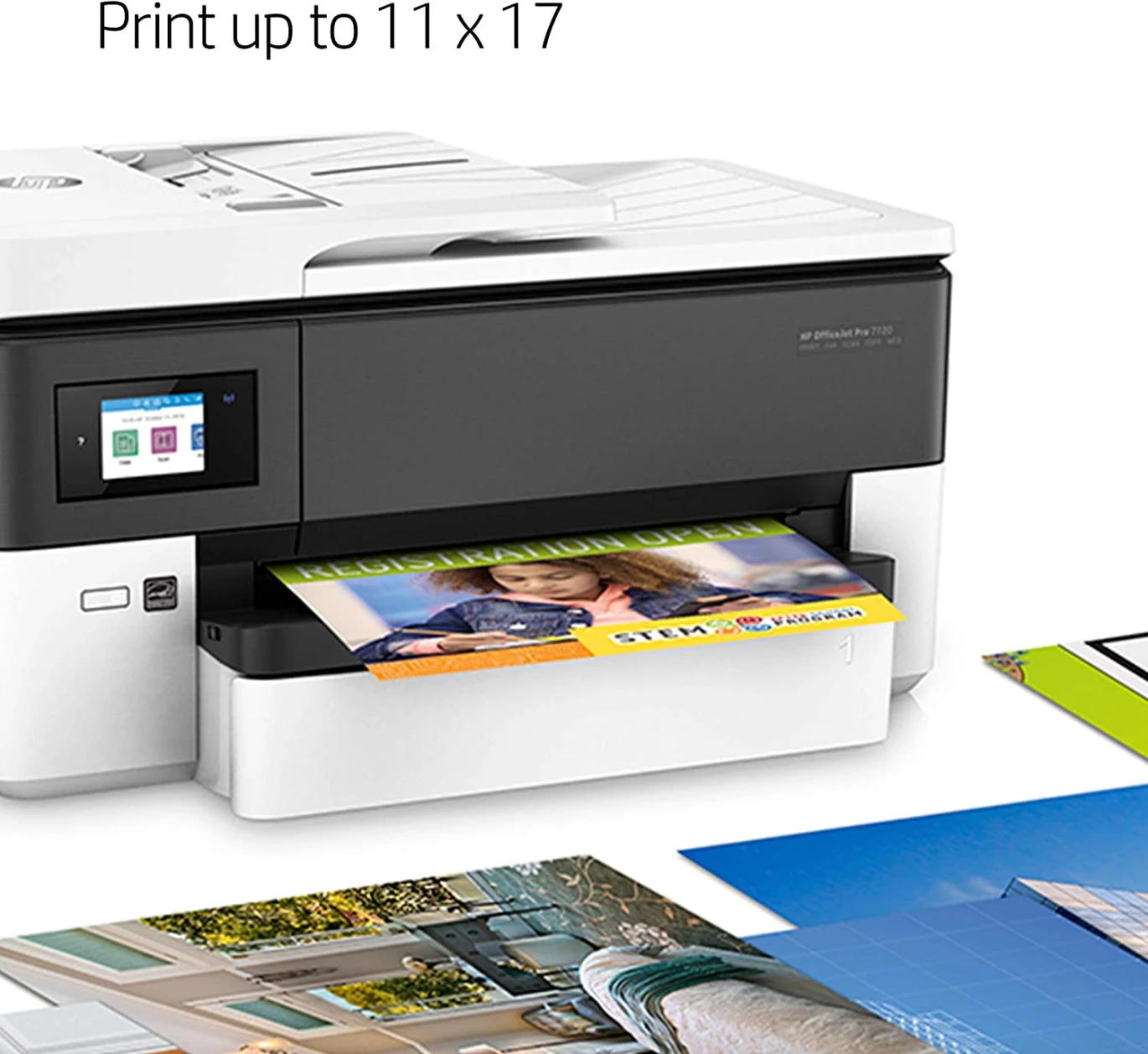 HP OfficeJet Pro 7720 A3 Wide Format Coll-in-One INKJET COLLED مع وحدة تغذية مستندات تلقائية ، طباعة مزدوجة ، جاهزة للشبكة و WI-FI