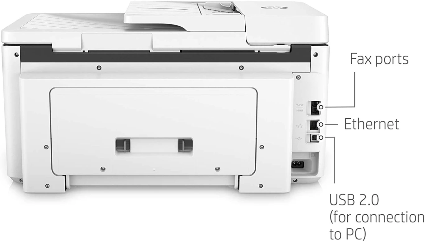 HP OfficeJet Pro 7720 A3 Wide Format Coll-in-One INKJET COLLED مع وحدة تغذية مستندات تلقائية ، طباعة مزدوجة ، جاهزة للشبكة و WI-FI