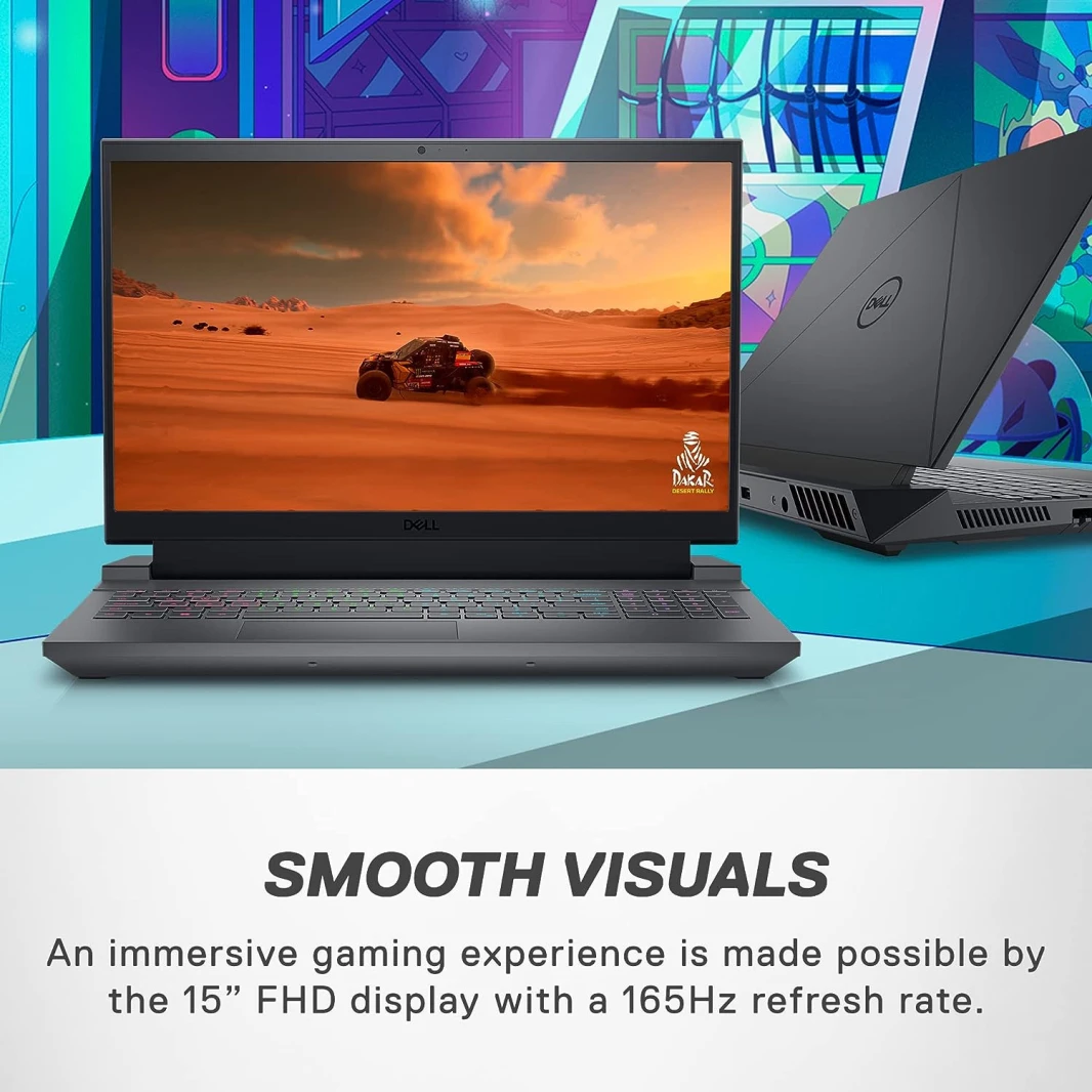 Dell G15 5530 Intel® 13th Gen Core I7-13650Hx ، 16GB DDR5 ، 1TB NVME® SSD ، NVIDIA® GEFORCE RTX 4060 8GB GDDR6 ، 15.6 بوصة شاشة IPS 1920 X 1080 (FHD) 120Hz ، Windows 11 Pro -