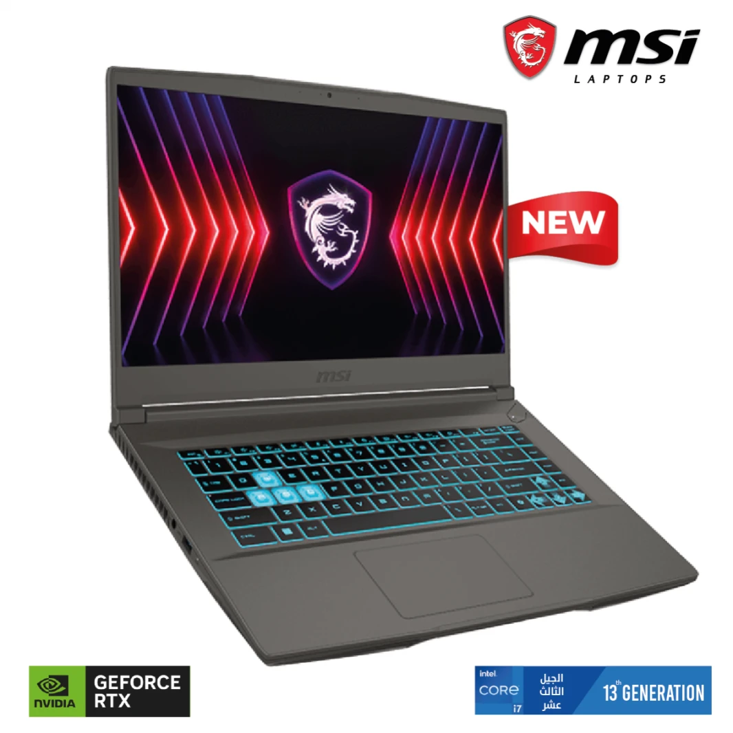 Laptop MSI Thin 15 B13UC | Intel® Core i7-13620H NVIDIA RTX 3050 Max-Q 4GB DDR6 512GB SSD 15.6" FHD, 144Hz IPS-Level - Cosmos Gray
