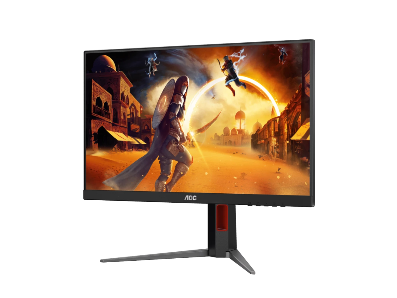 AOC 27G4 27 "1920 × 1080 (FHD) IPS 180Hz .05ms HDMI 2.0 \ DP 1.4 شاشة مسطحة للألعاب مع HDR10 ، المزامنة التكيفية والوقوف القابلة للتعديل (تعديل الارتفاع ، الدوران ، الإمالة & pivot) - الأسود