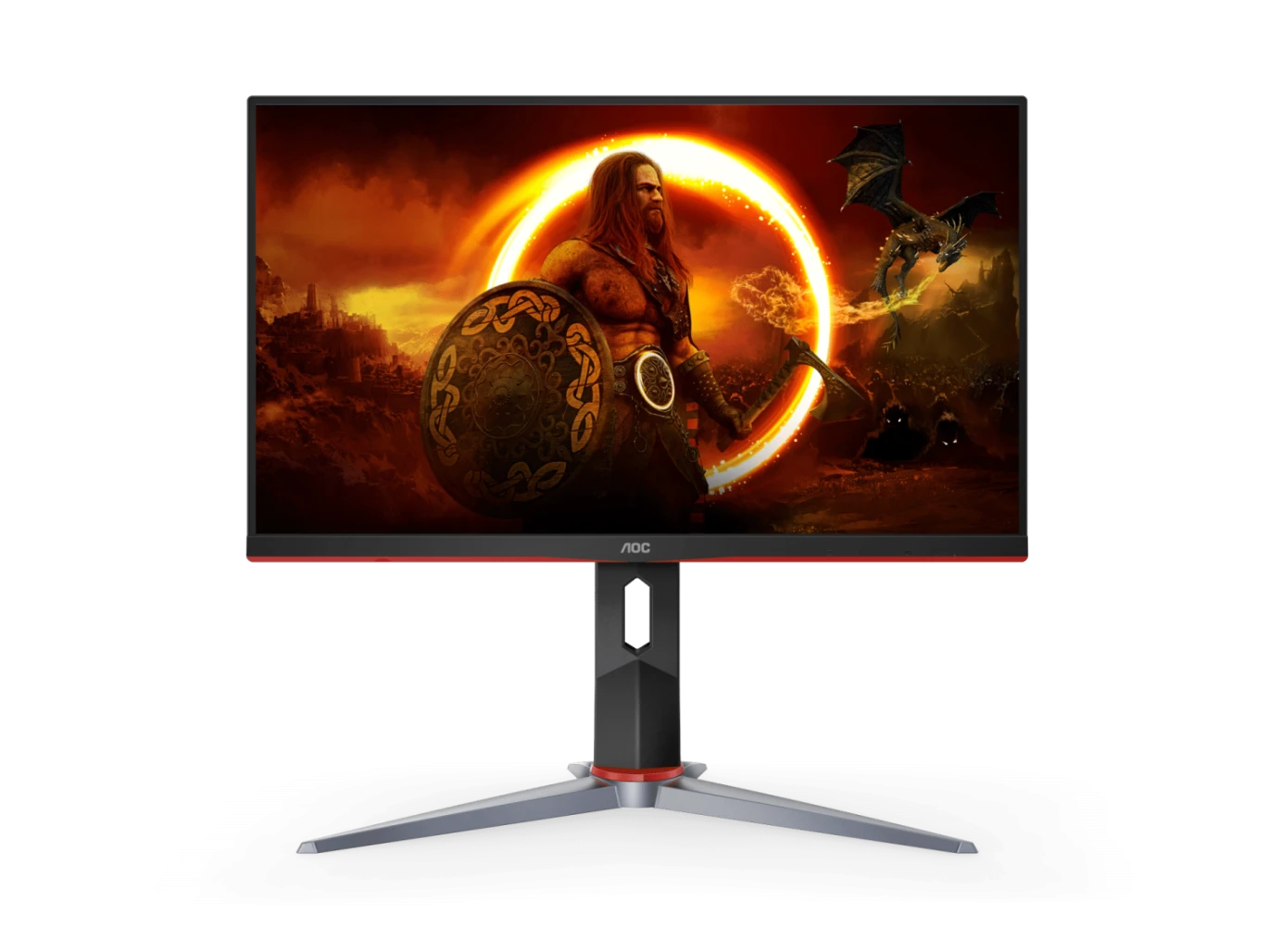 AOC 24G2SP 23.8 "1920 × 1080 (FHD) IPS 165Hz 1MS HDMI 1.4 \ DP 1.2 شاشة مسطحة للألعاب مع موقف قابل للتعديل (تعديل الارتفاع ، دوار ومحور) و NVIDIA G-SYNC