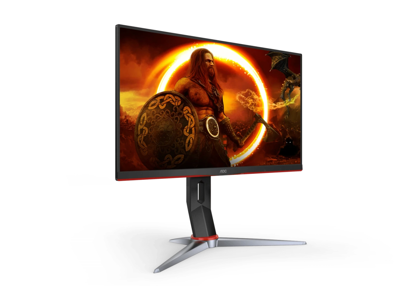 AOC 24G2SP 23.8 "1920 × 1080 (FHD) IPS 165Hz 1MS HDMI 1.4 \ DP 1.2 شاشة مسطحة للألعاب مع موقف قابل للتعديل (تعديل الارتفاع ، دوار ومحور) و NVIDIA G-SYNC