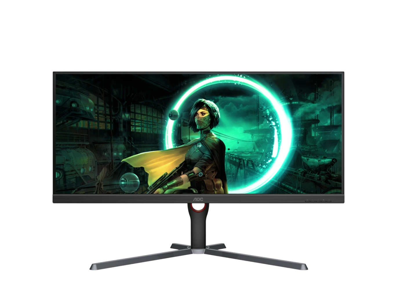 AOC U34G3XM 34 "3440 x 1440 (UWQHD) VA 144Hz 1MS HDMI 2.0 \ DP 1.4 MOTRIVE MOURCH مع HDR ، AMD FREESYNC PRAPUIM وموقف قابل للتعديل (تعديل الارتفاع والتدوير)