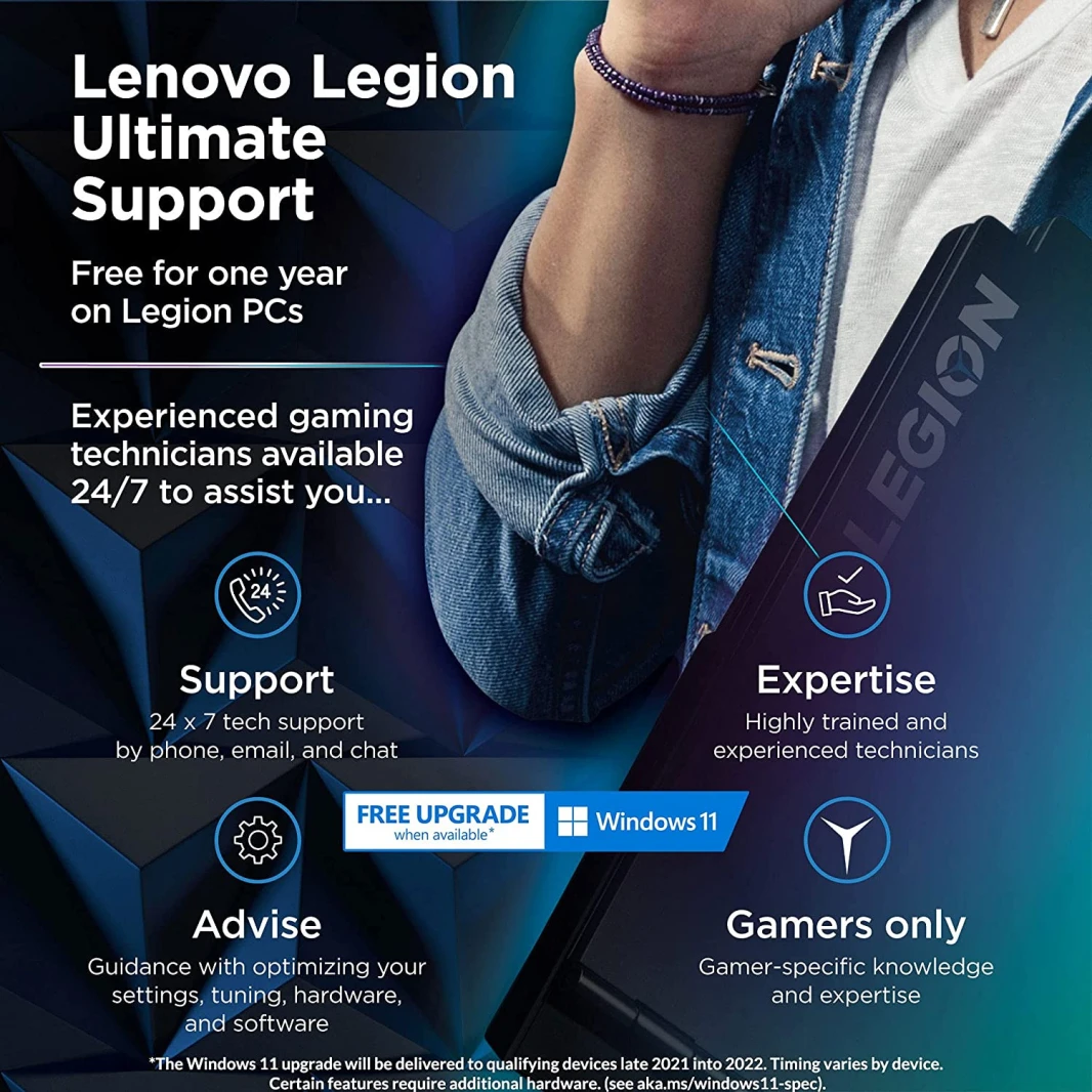 Lenovo Legion 5 15ith6 Intel® 11th Gen Core ™ I7-11800H ، 16 GB RAM ، 512 GB NVME® SSD ، NVIDIA® GEFORCE ™ RTX 3050 TI 4 GB GDDR6 ، 15.6 IPS 1920 × 1080 (FHD) 165HZ 8MS ، Windows 10 Pro - أسود