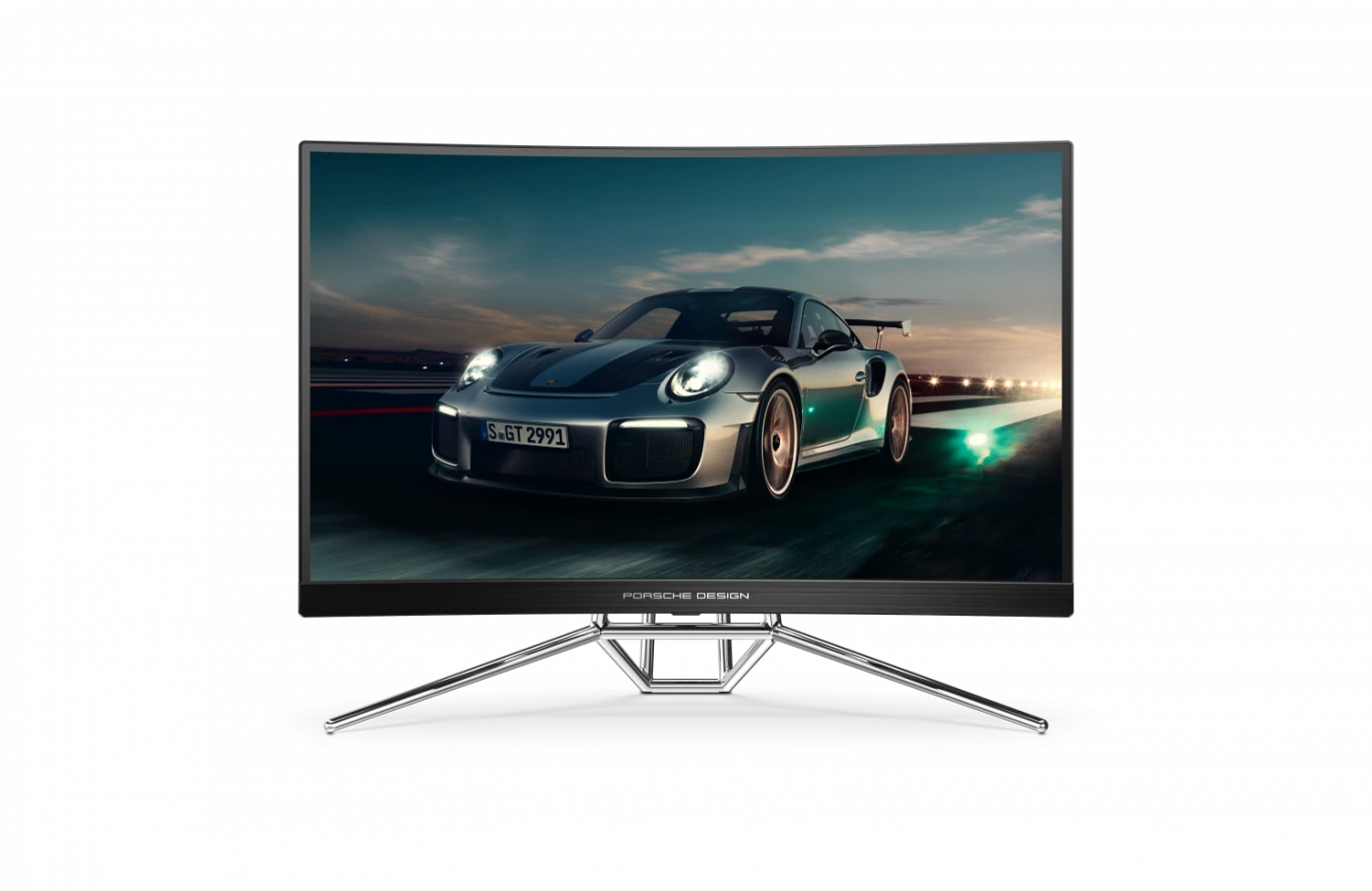 AOC PD27 Porsche Design by Agon 27 "2560 × 1440 (QHD 2K) VA 240Hz 0.5ms AMD FreeSync ™ Premium Pro HDR USB Hub مع مكبرات صوت شاشة مبكرة مبقية