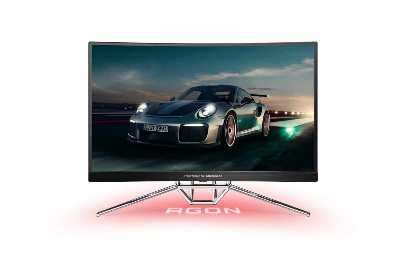 AOC PD27 Porsche Design By AGON 27" 2560 x 1440 (QHD 2K) VA 240Hz 0.5ms AMD FreeSync™ Premium Pro HDR USB Hub With Speakers Curved Premuim Gaming Monitor