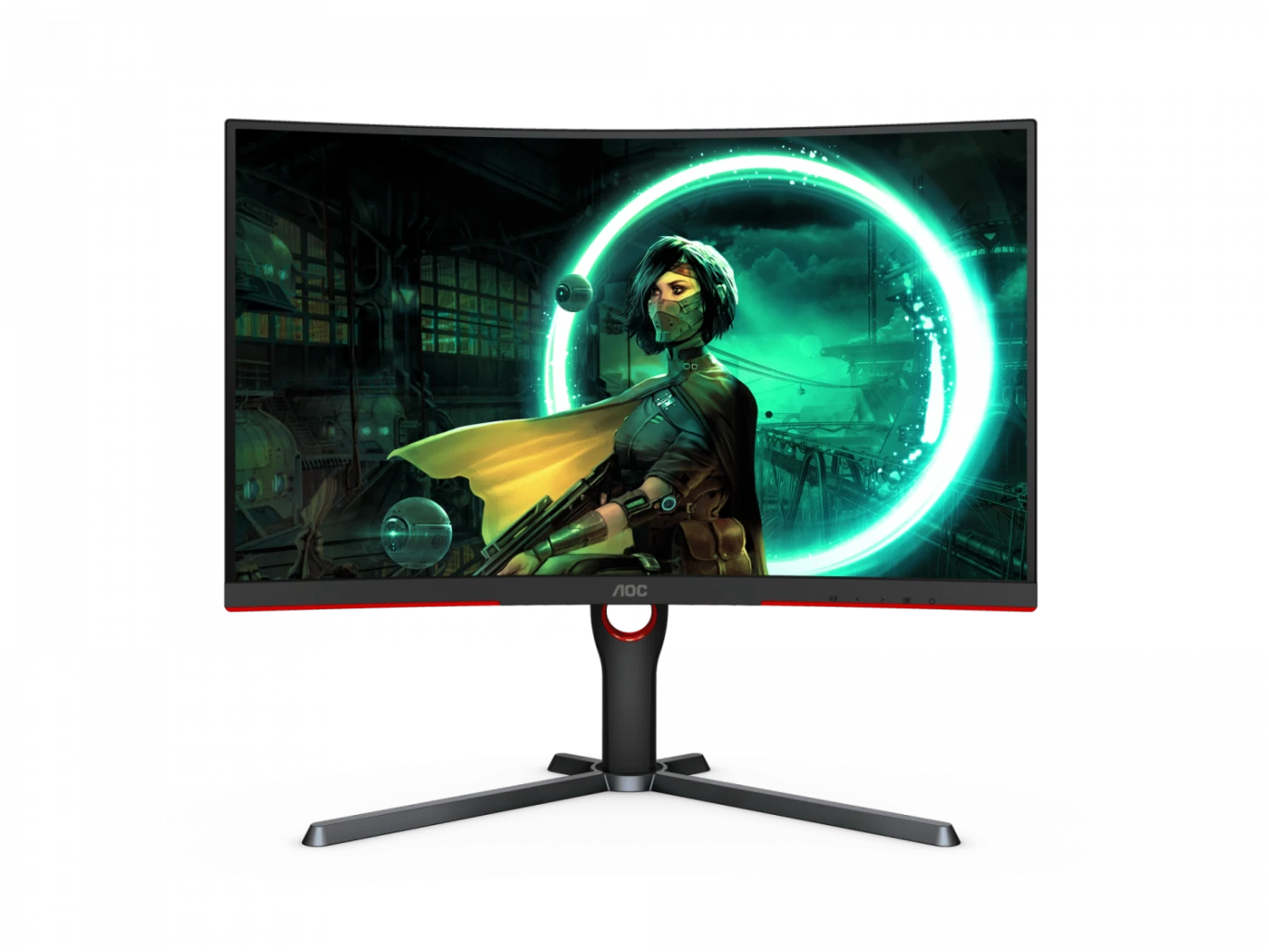 AOC C27G3 27 "1920 × 1080 (FHD) VA 165Hz 1MS DP 1.4 / HDMI 2.0 مع حامل قابل للتعديل (الميل والدوار) و AMD FreeSync Monging Gaming Monitor