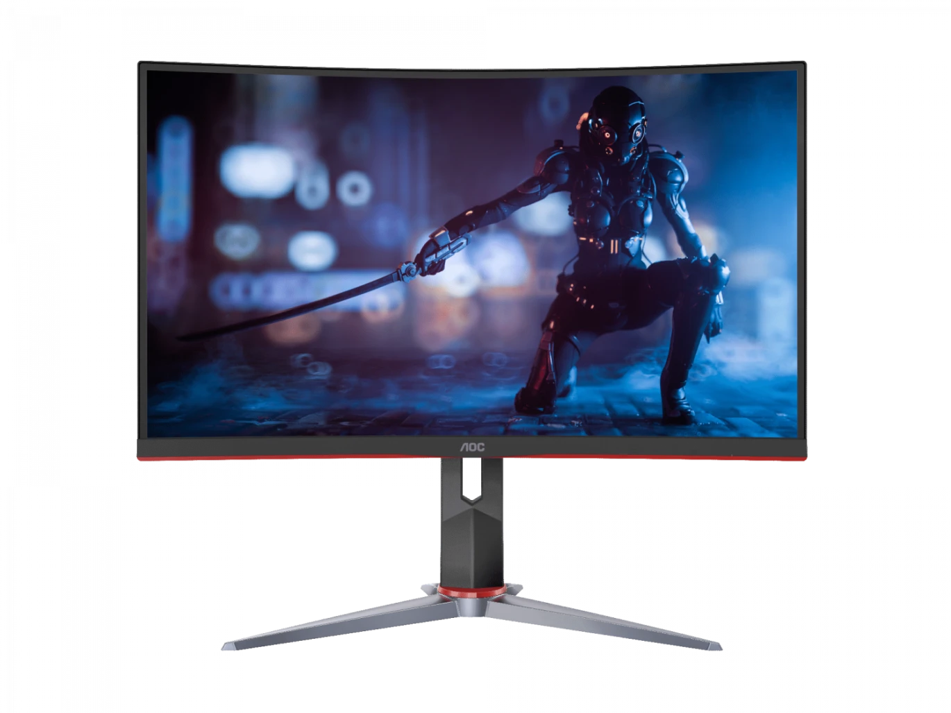 AOC C24G2 23.6 "1920 × 1080 (FHD) VA 165Hz 1MS DP 1.2 / HDMI 1.4 مع حامل قابل للتعديل (الميل والدوار) و AMD FreeSync Grading Gaming Monitor