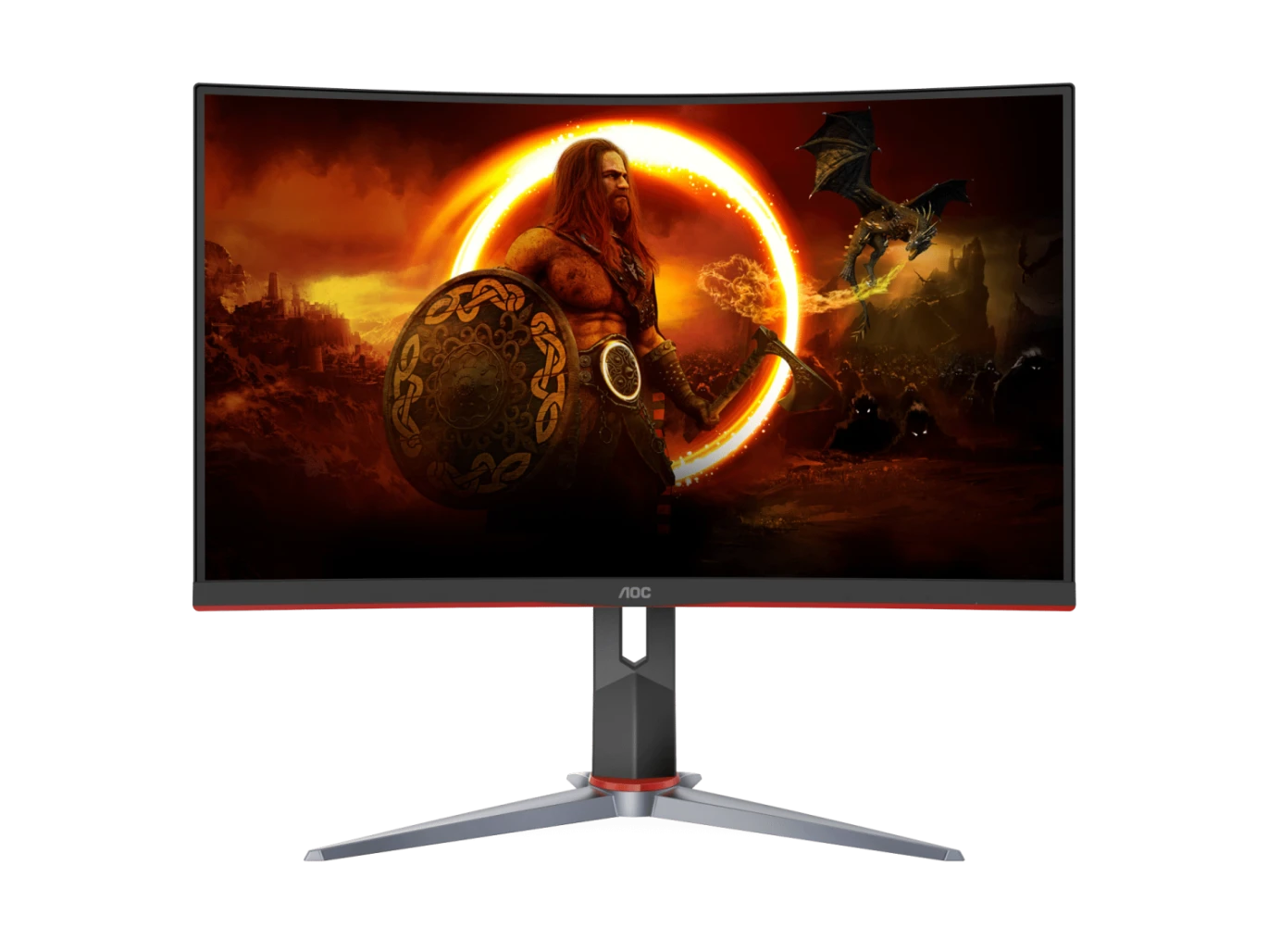 AOC C27G2Z2 27" 1920 x 1080 (FHD) VA 250Hz 0.5ms DP 1.2 / HDMI 2.0 With Adjustable Stand (Height Tilt & Swivel) & AMD Freesync Curved Gaming Monitor