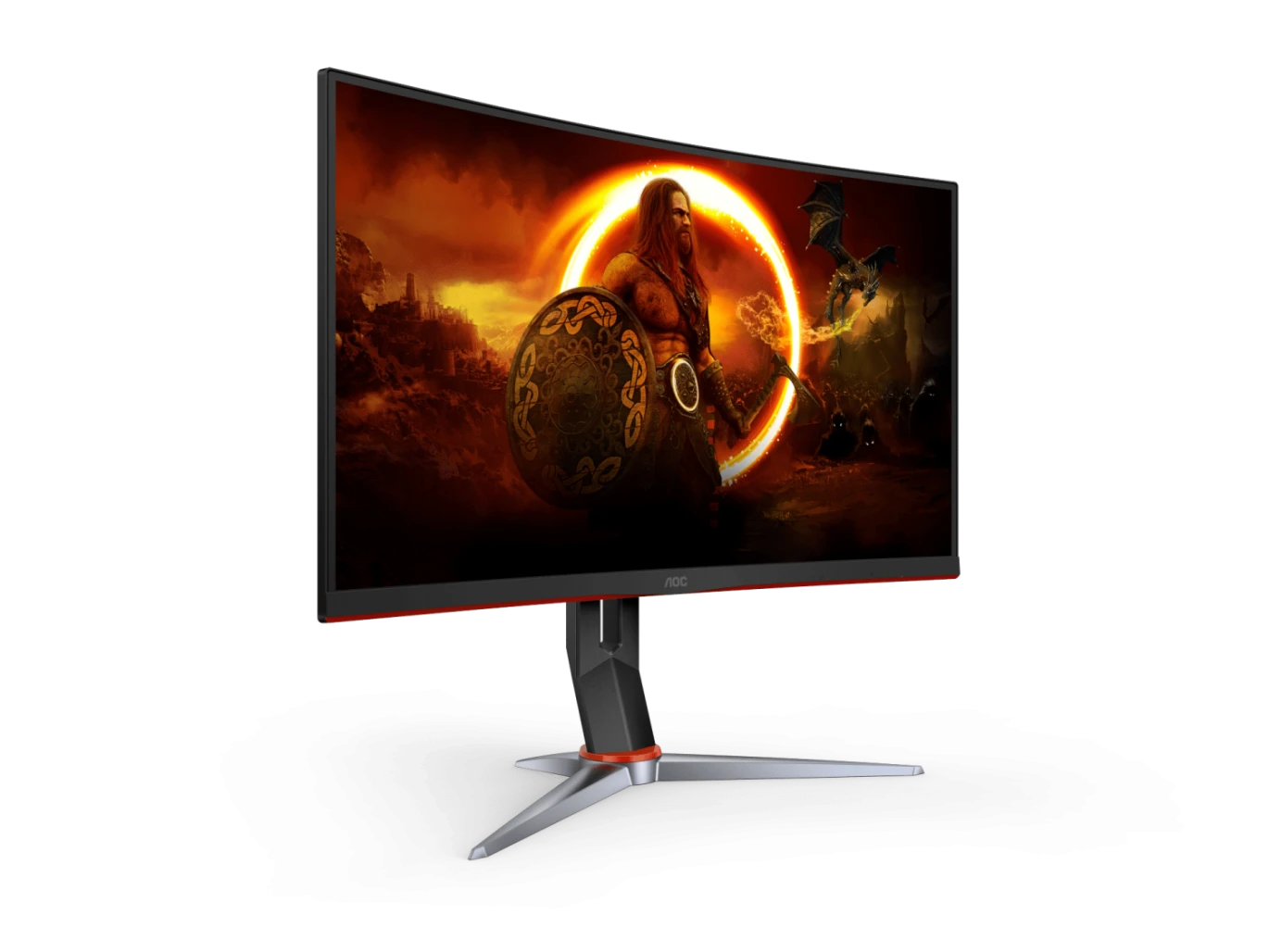 AOC C27G2Z2 27" 1920 x 1080 (FHD) VA 250Hz 0.5ms DP 1.2 / HDMI 2.0 With Adjustable Stand (Height Tilt & Swivel) & AMD Freesync Curved Gaming Monitor