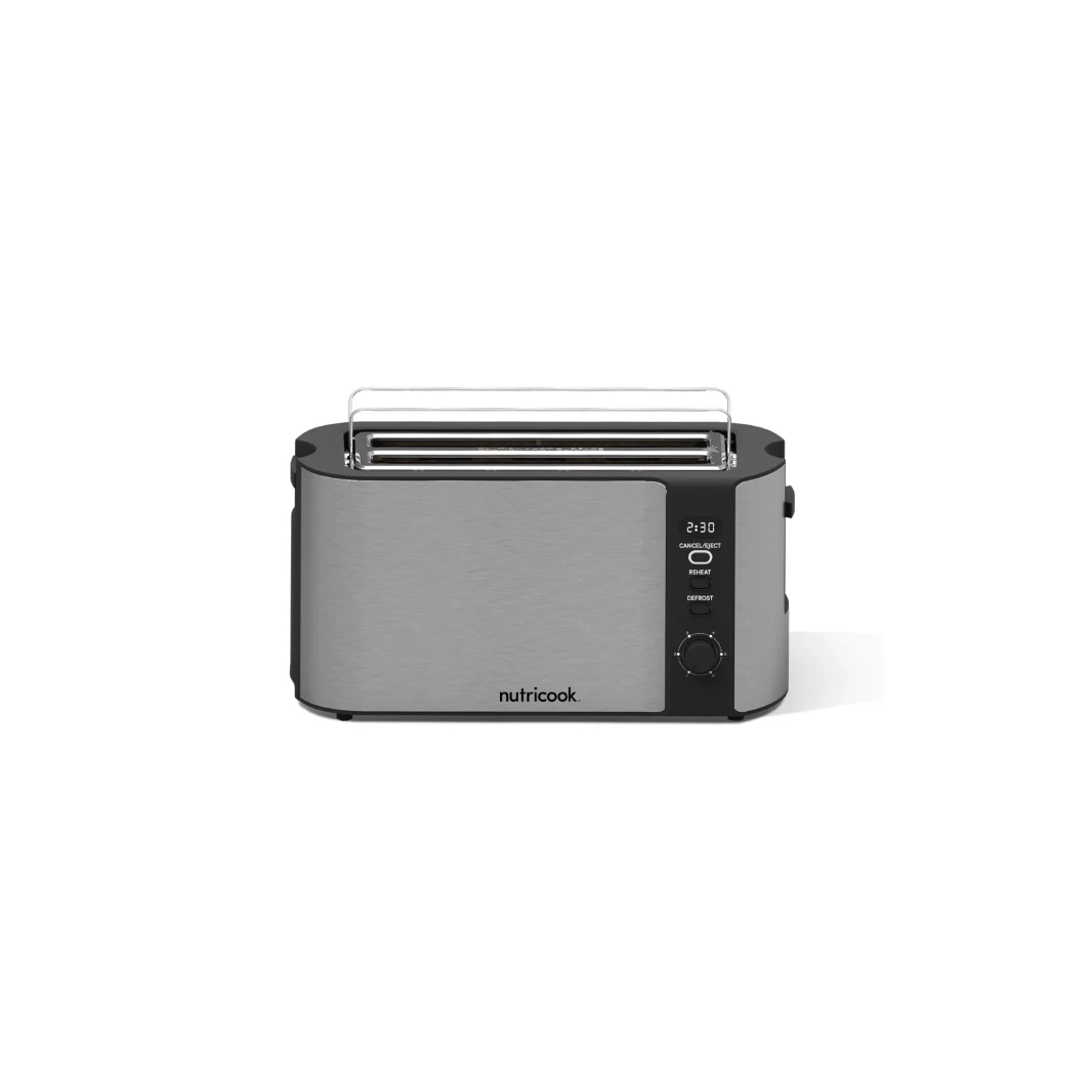 Nutricook 4 Slice Stainless Steel LED Digital Toaster, 1500 Watt