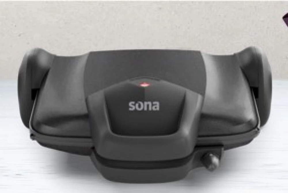 Sona grill 1800W 3 heat levels 180˚ flexible opening stainless steel | SGT-T24E,Black