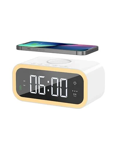 Wi-W015 2 في 1 شاحن لاسلكي وإنذار