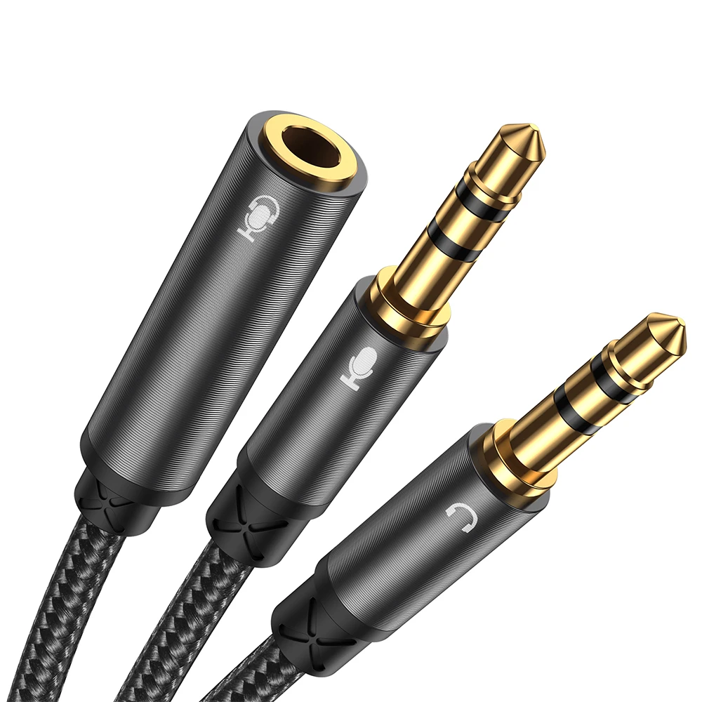 Sy-A05 سماعة الرأس أنثى إلى كابل صوتية y-splitter 2