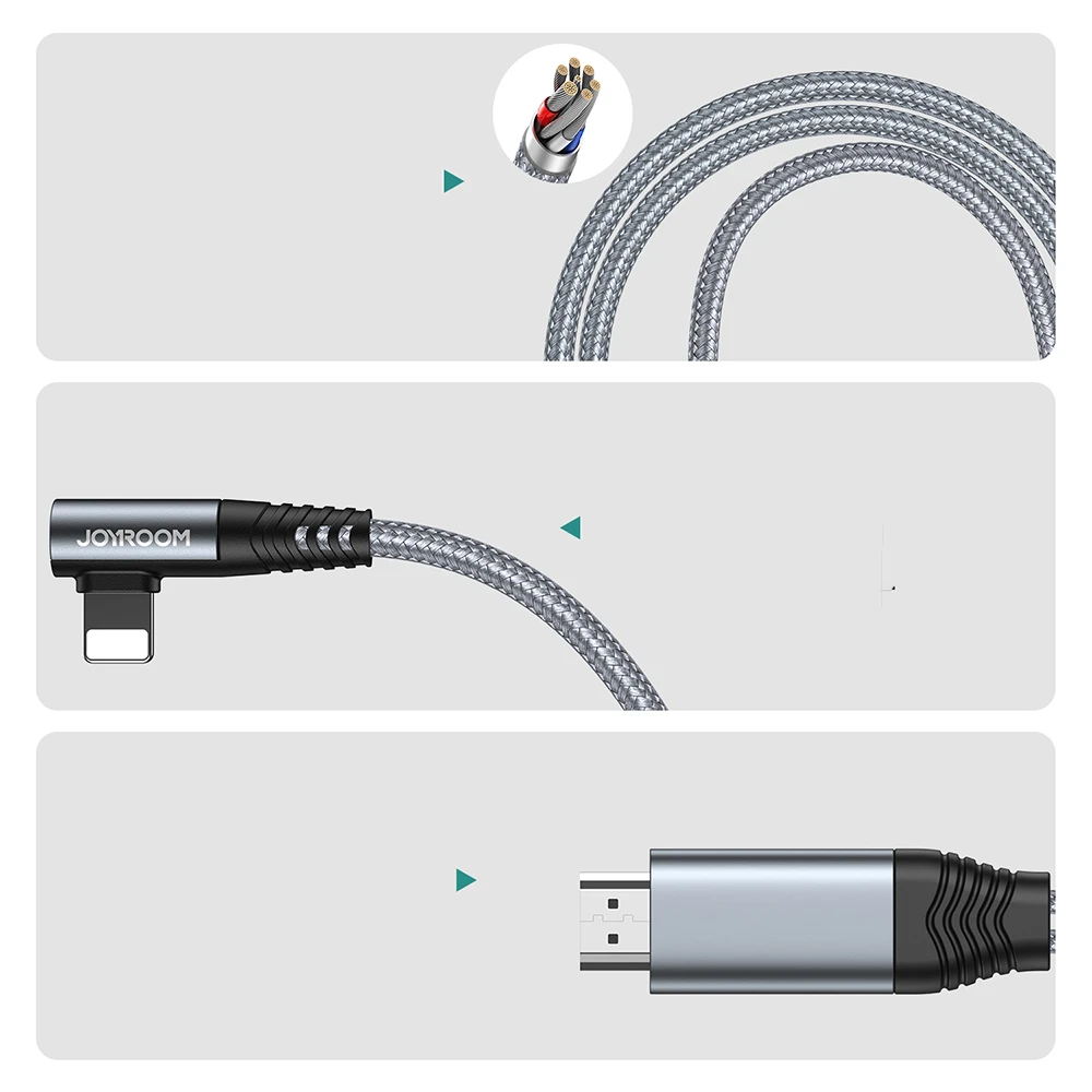 SY-35L1 Lightning to HDMI 4K mirroring cable 3m