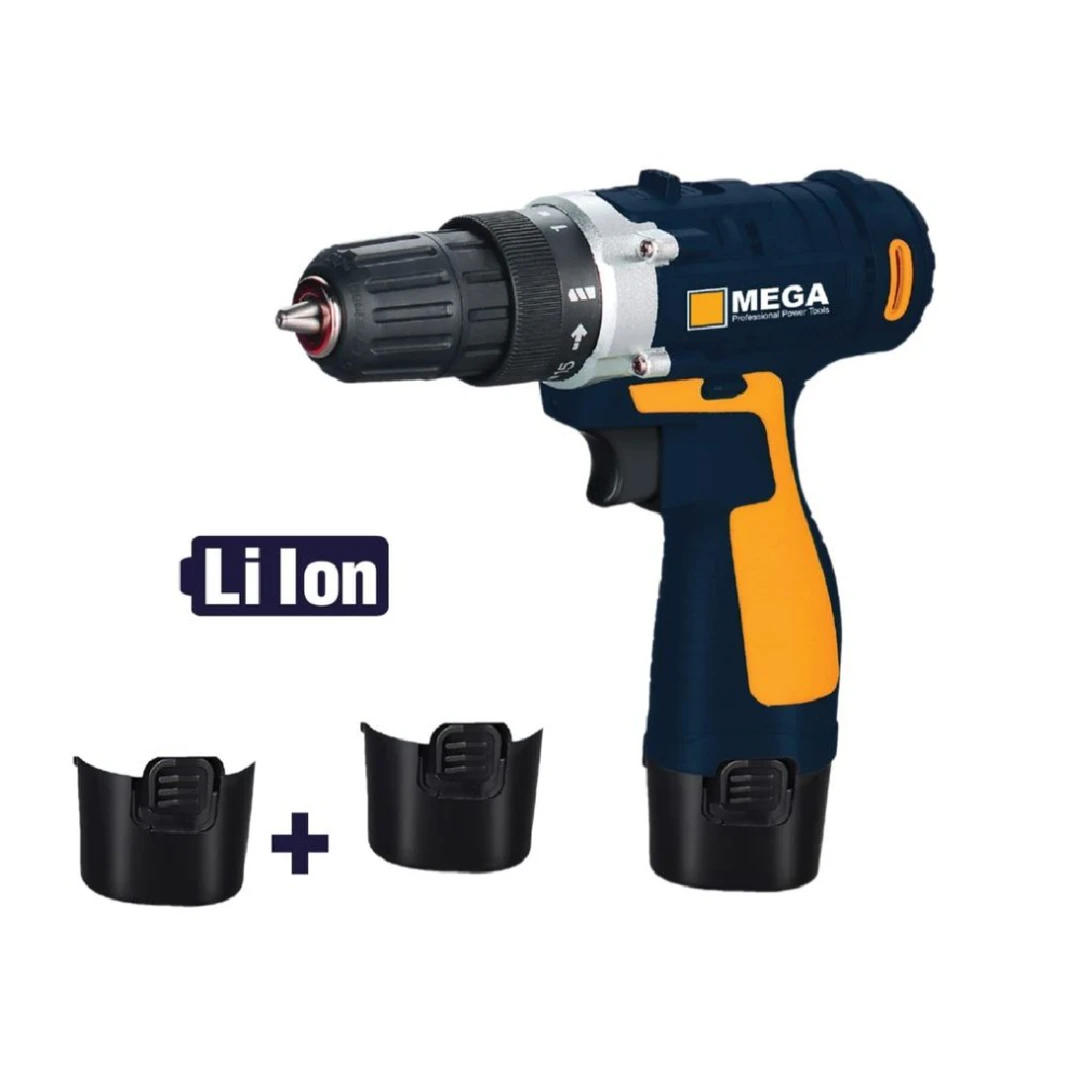 Mega drill 12 volt, two batteries