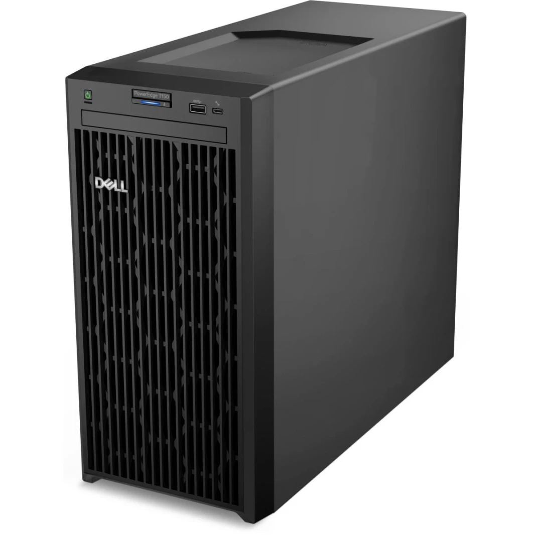Dell PowerEdge T150 Mini Tower Server ، Intel® Xeon E-2314 حتى 4.5 جيجا هرتز ، ذاكرة DDR4 16 جيجابايت ، 2TB 7.2K HDD (2x1TB) W/ 300W PSU البرونزية (3 سنوات ضمان)