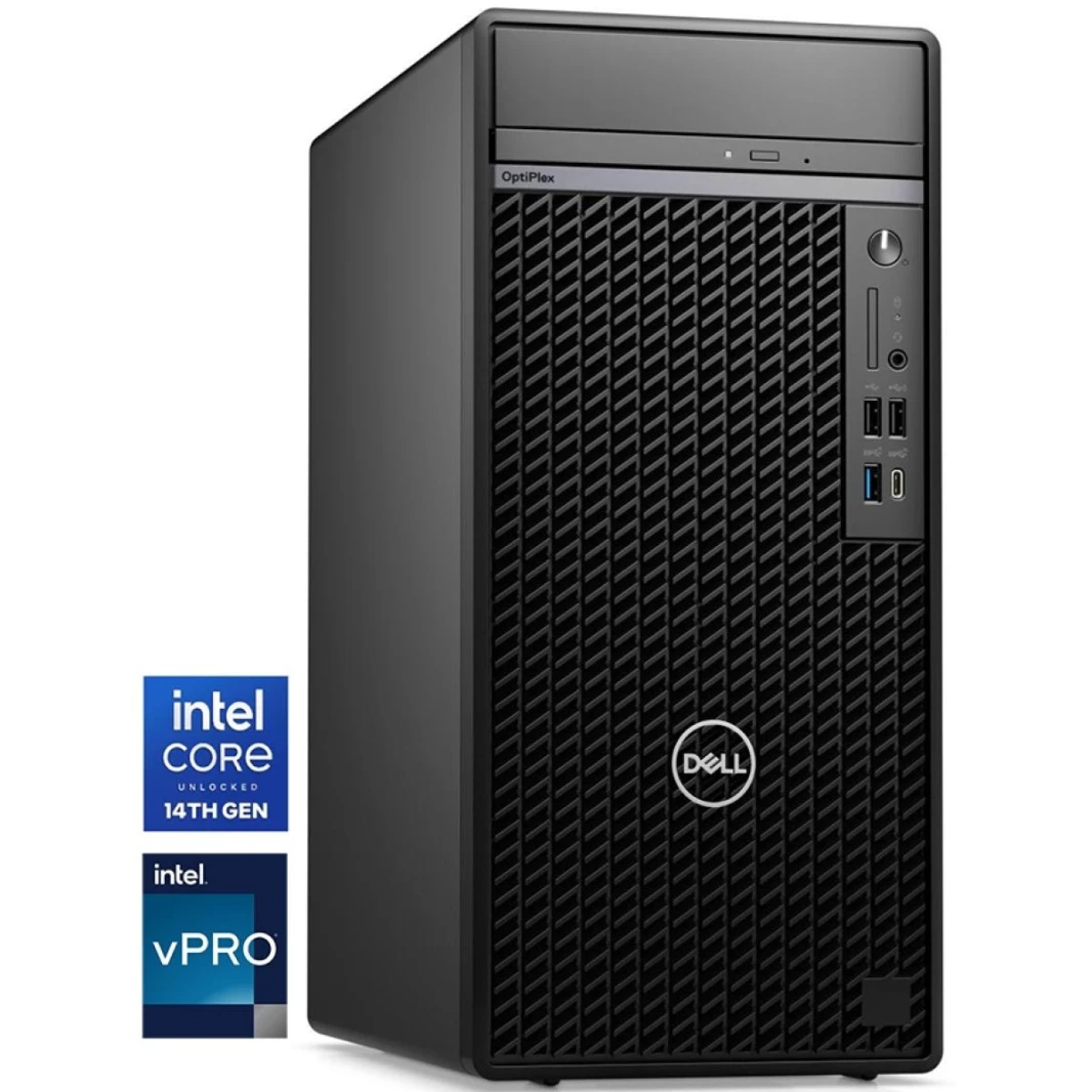 Tower Dell Optiplex Plus 7020 سطح مكتب العمل 14 Gen Intel Core I7-14700 VPRO ، ذاكرة DDR5 8GB ، 512GB M.2 PCIE NVME SSD ، W/ DVD ، مكبر صوت داخلي و 260W الطاقة البرونزية