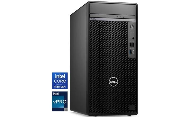Tower Dell Optiplex Plus 7020 سطح مكتب العمل 14 Gen Intel Core I7-14700 VPRO ، ذاكرة DDR5 8GB ، 512GB M.2 PCIE NVME SSD ، W/ DVD ، مكبر صوت داخلي و 260W الطاقة البرونزية