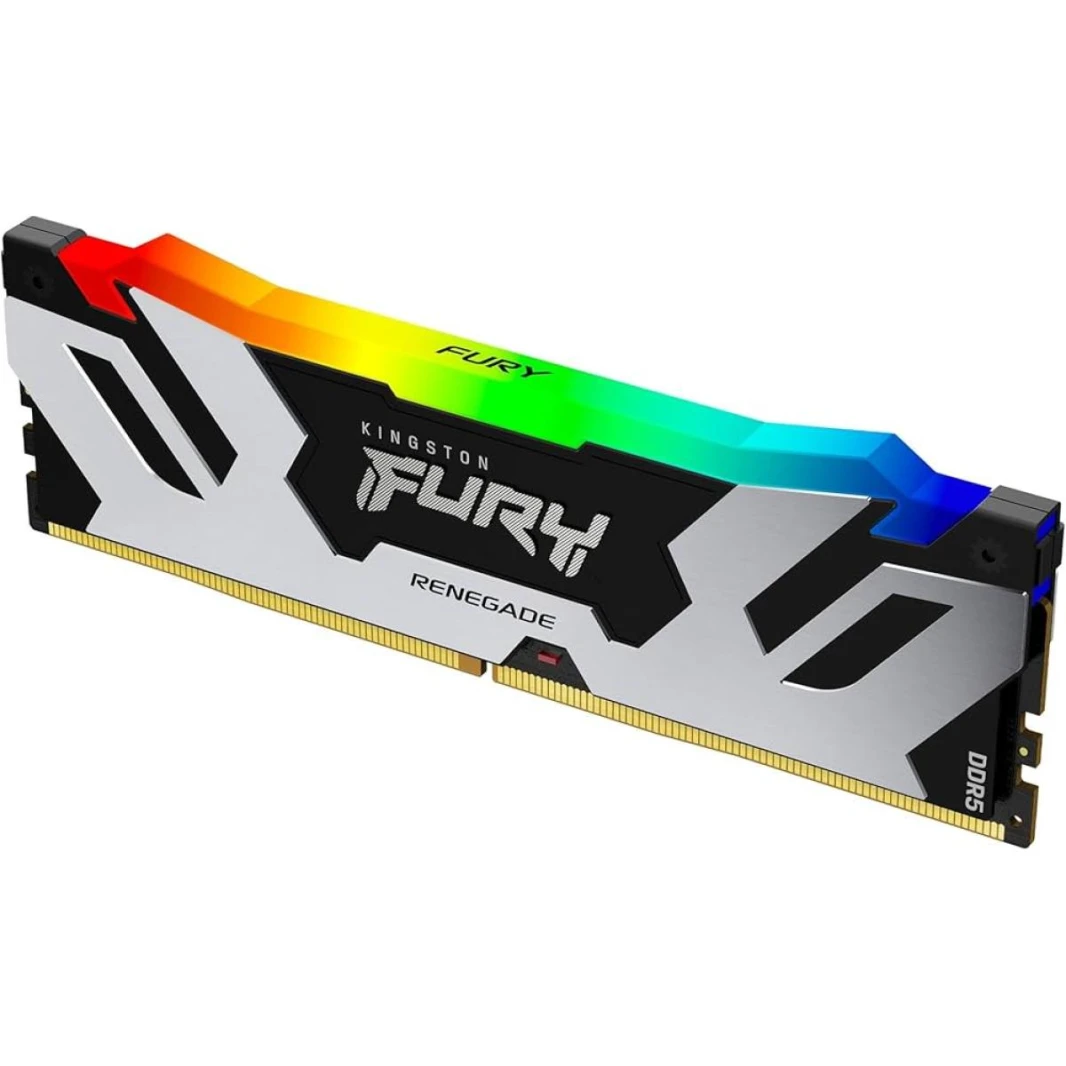 Kingston Fury Renegade RGB Single 16GB DDR5 7200MT/S-CL38 ذاكرة سطح المكتب (أسود/فضي)