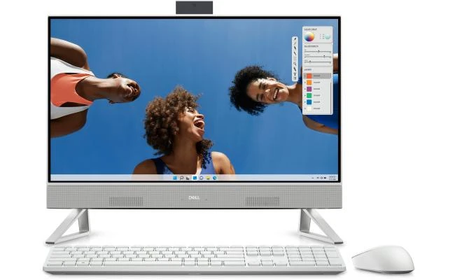 Dell Inspiron 5420 All-In-One Pearl White 24 '' IPS FHD Touch 60Hz 99 ٪ SRGB ، 13th Gen Intel Core I7-1355U ، Intel Iris XE Graphics ، 16GB DDR4 RAM ، 512GB NVME M.2 ضمان)