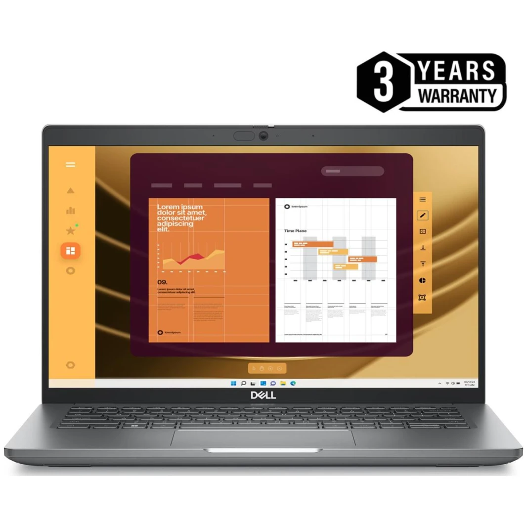 Dell Latitude 5450 Titan Grey Business Laptop, 14" FHD IPS, Intel Core Ultra 7 processor 155U, Intel Integrated Graphics, 16GB DDR5 RAM, 512GB Gen4 M.2 PCIe NVMe (3 Years Warranty)