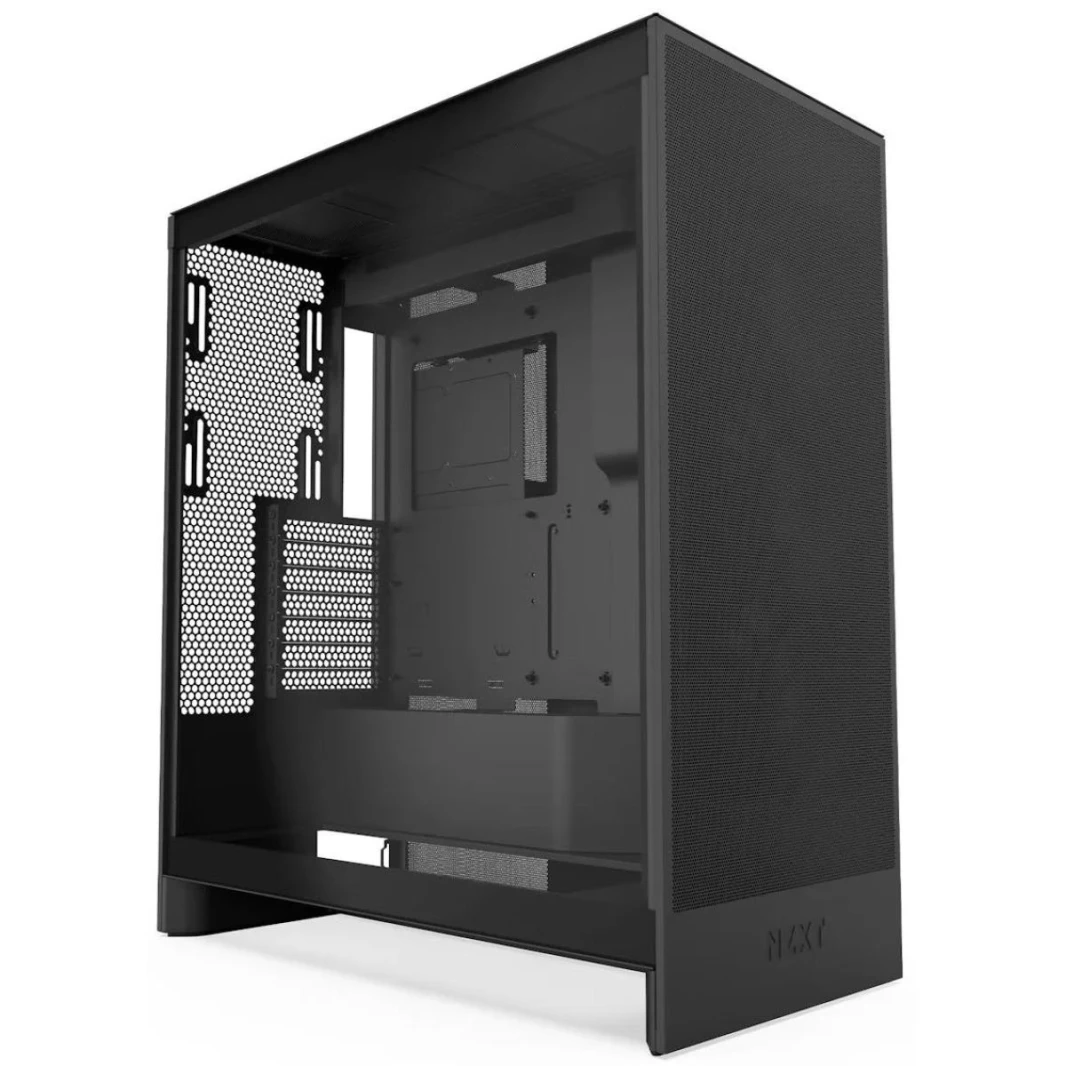 NZXT H7 Flow V2 (2024) ATX Tempered Glass Mid Tower Perforated & Ventilated AirFlow Gaming Case w/ F120Q 3x120mm Fans & USB Type-C Port -Matte Black