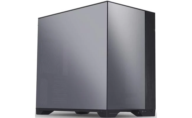 Lian Li O11 VISION (Chrome) Black Mirror Finish Cool & Clear ATX Mid Tower 3 Sided Tempered Glass Gaming Case, Columnless Design, Dual Chamber, Dual Rear Fan Modes (High Or Low), Adjustable Motherboar
