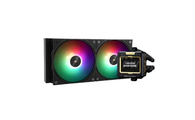 Thermalright Frozen Warframe 240 Black ARGB CPU Liquid Cooler w/ 2.4" IPS LCD Display For Pictures, GIF Animations, High Performance AIO w/ 2x TL-P12-S Fans, LGA1700