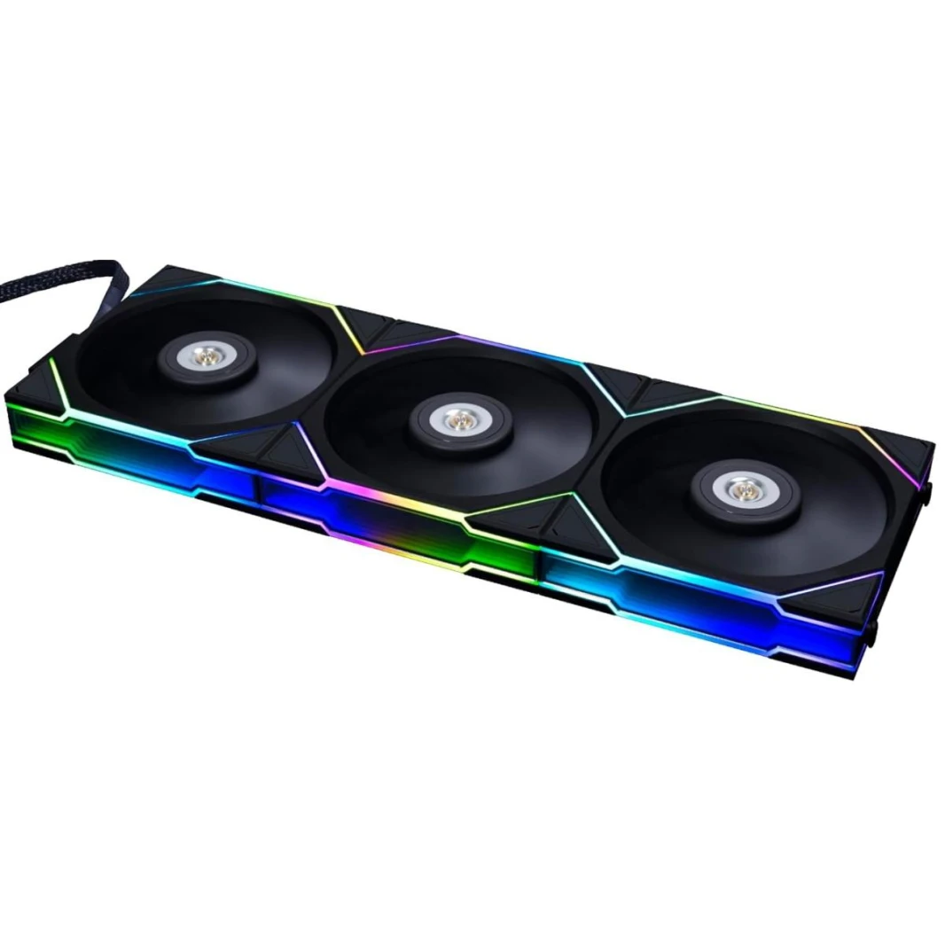 Lian Li UNI Fan TL120 Kit 3 Packs (Black) Dual Zone Lighting Effect Ultimate-Performance ARGB 120mm LED PWM Slide In Daisy-Chain Fans w/ Controller