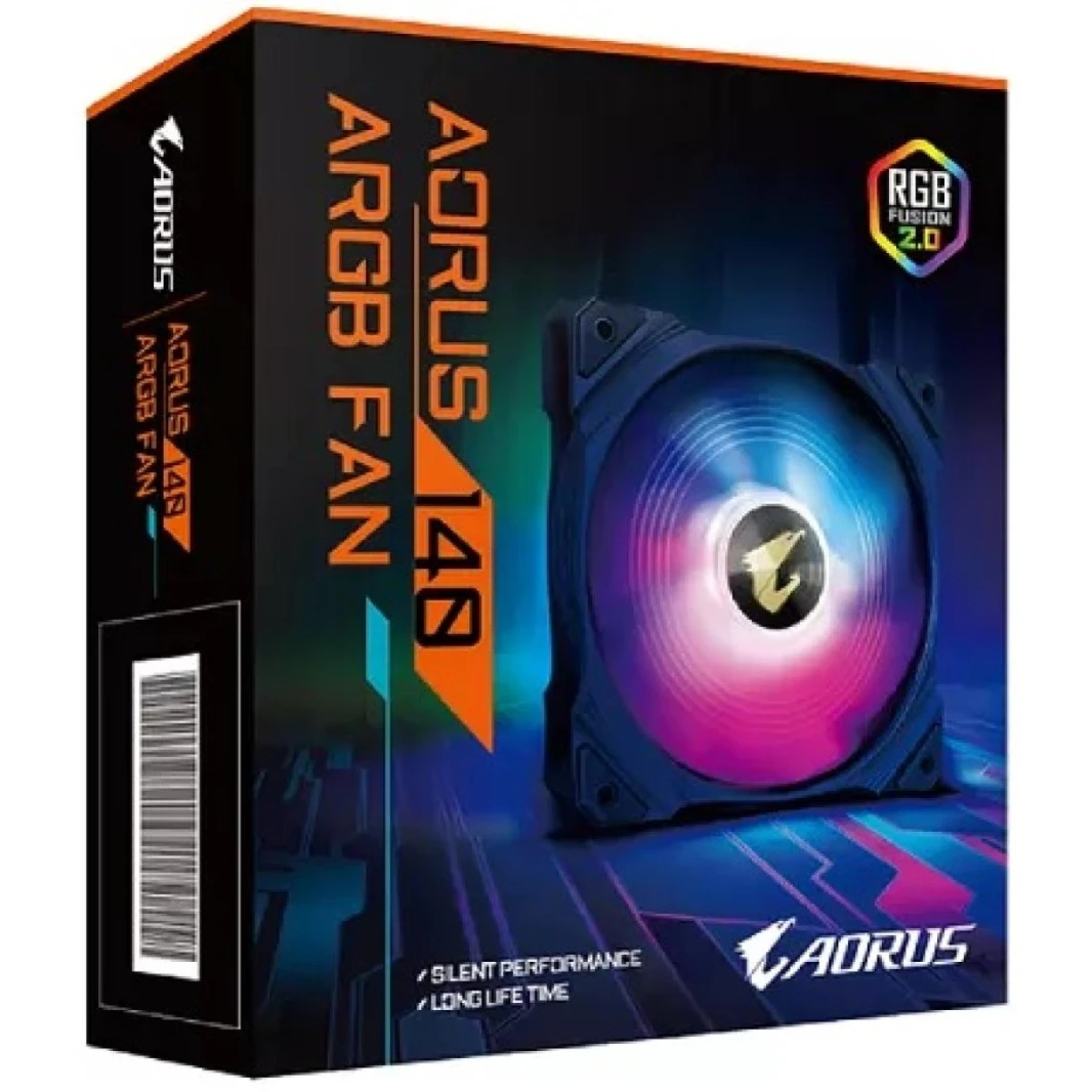 GIGABYTE AORUS 140mm Sleeve Silent & Performance ARGB FAN w/ Premium 6 Slots Motor